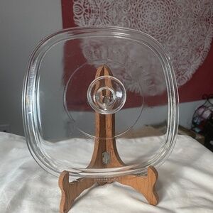 PYREX A-9-C clear square lid with knob d -16 replacement lid